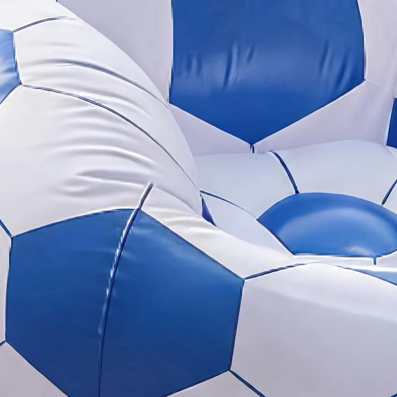 Pouf Gonflable Extérieur Football Bleu – Le Score