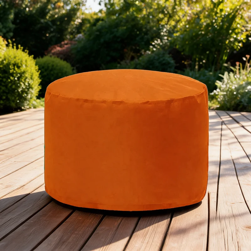 Pouf Terrasse Orange Imperméable – Le Nomad