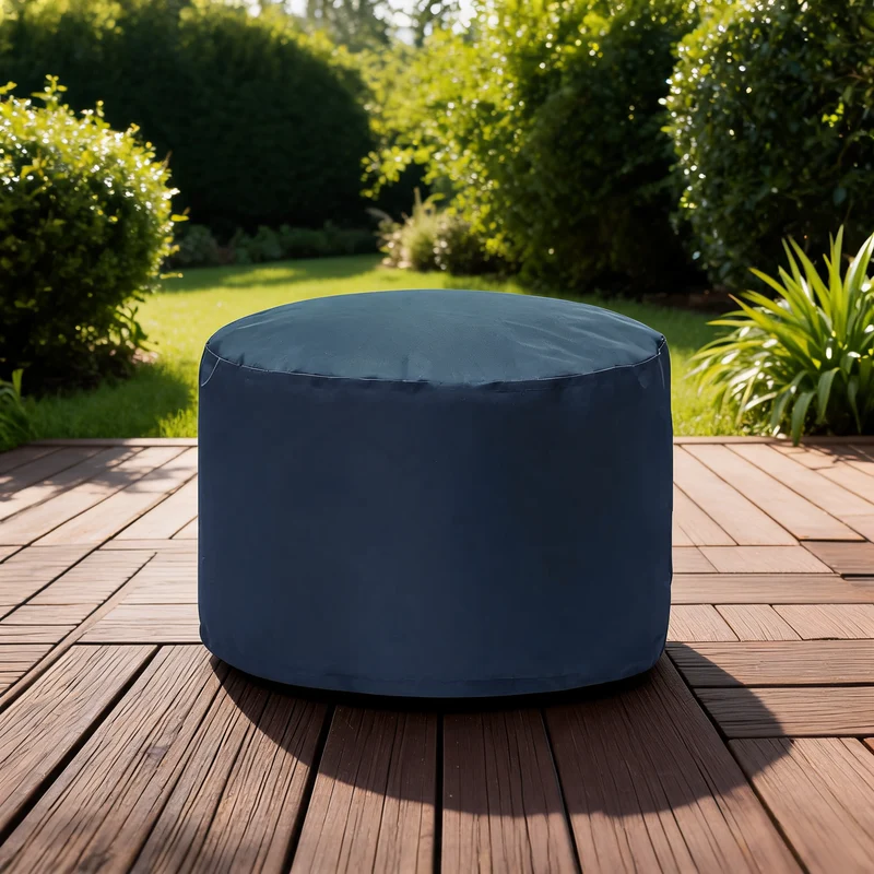 Pouf Jardin Imperméable Bleu Marine – Le Nomad