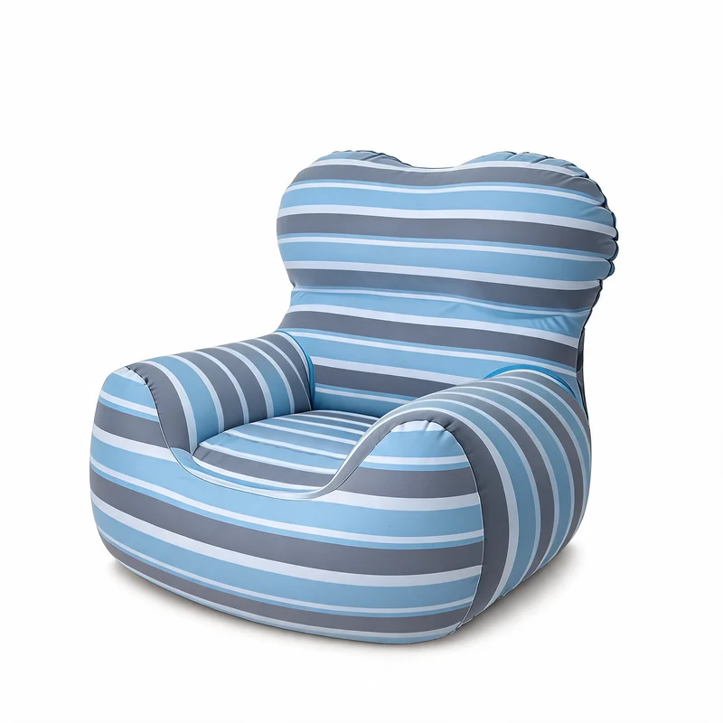 Pouf Gonflable Bleu Géant – L'Horizon