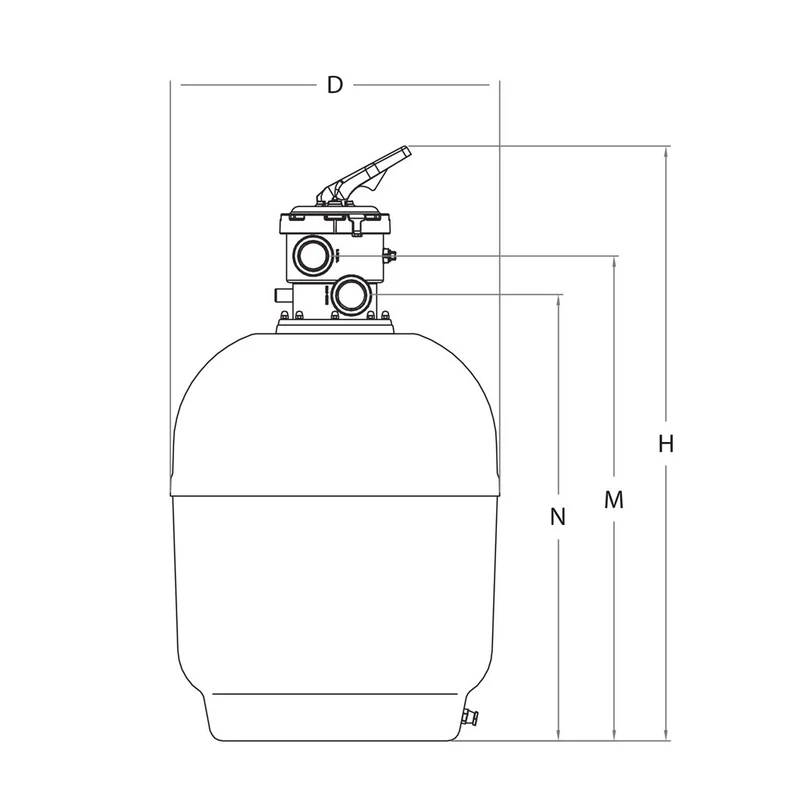 Filtre piscine 900 - montage top - filtration efficace et durable