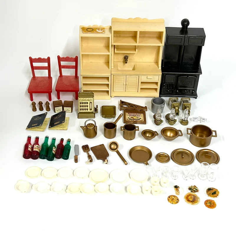 [used] Restaurant Furniture and Accessories Set Sylvanian Families Calico Critters