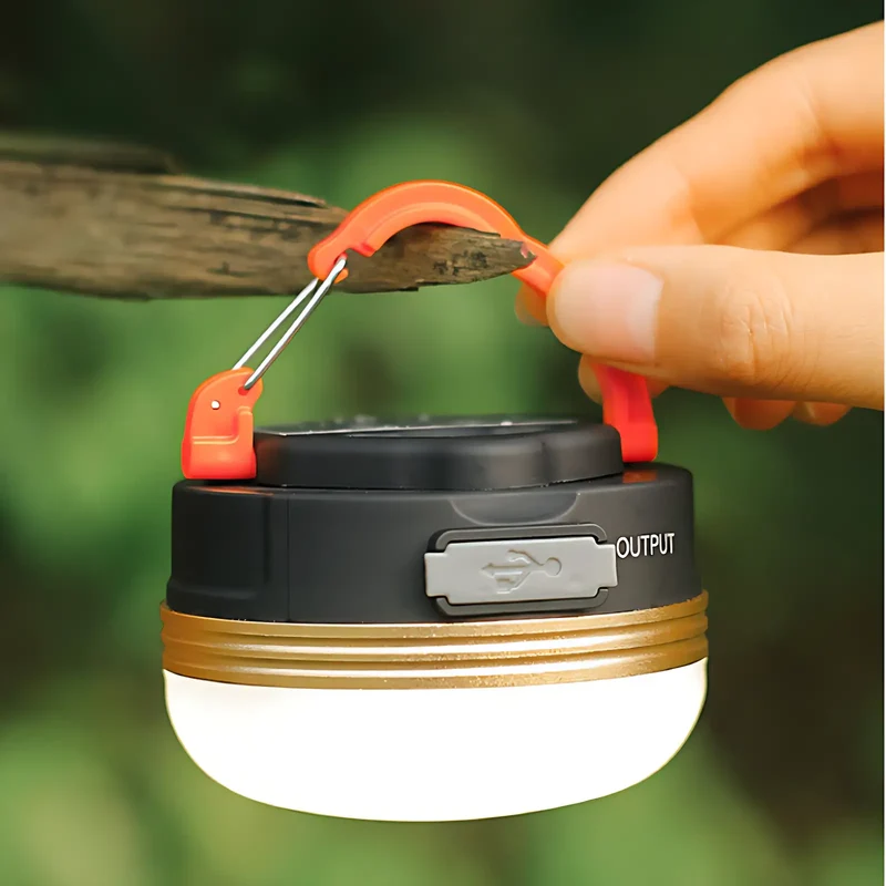 Lampe de camping avec crochet de suspension