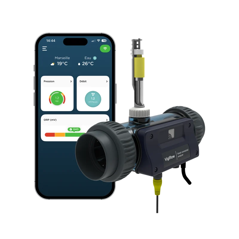 VigiFlow - Analyseur connecté 4 en 1 pour piscine au sel