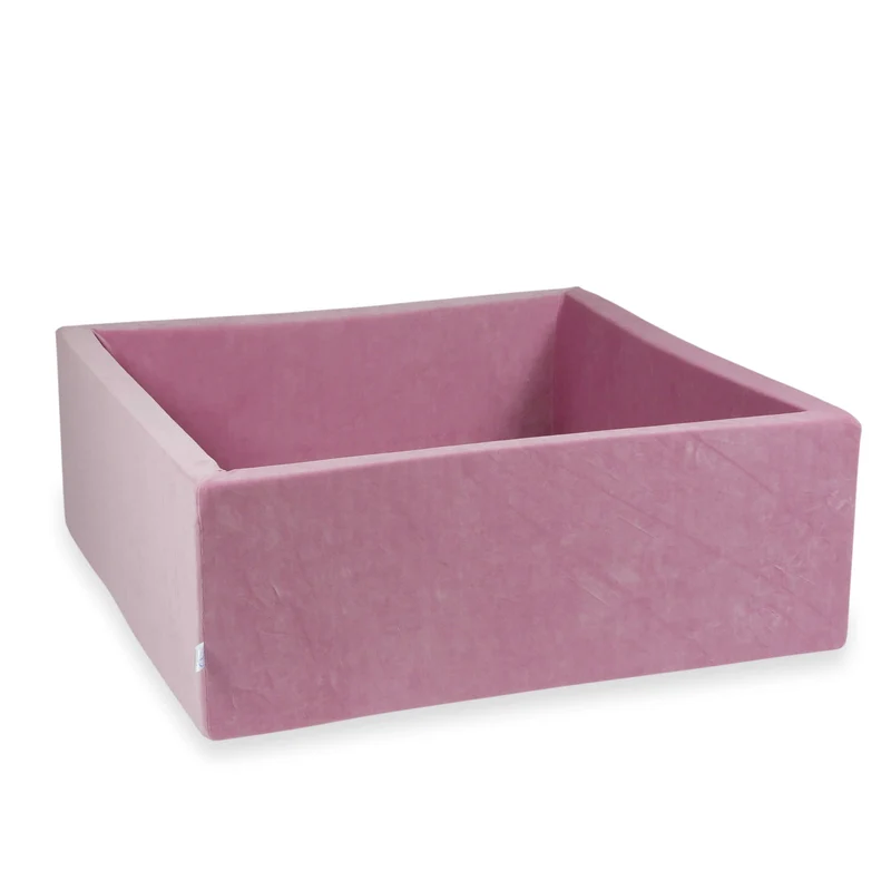 Piscine à balles carrée 110x110x40 cm Velvet Soft rose sans balles