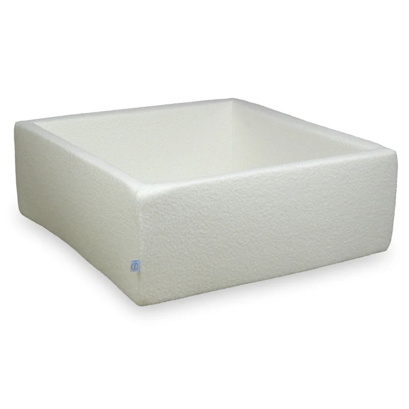 Piscine à balles carrée 110x110x40 cm Boucle Blanc sans balles