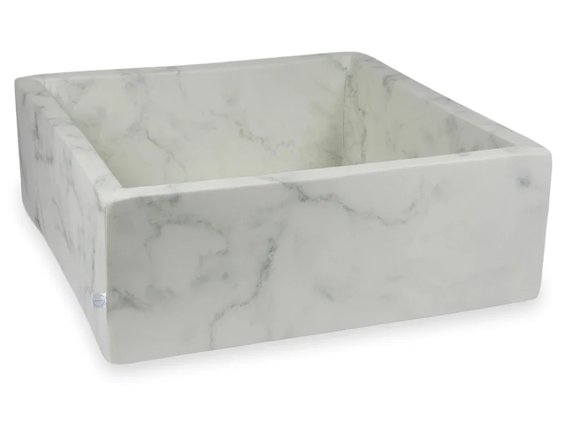 Piscine à balles carrée 110x110x40 cm Marbre sans balles
