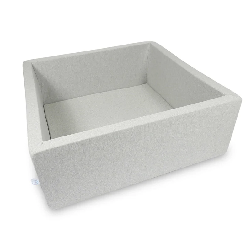 Piscine à balles carrée 110x110x40 cm gris clair sans balles