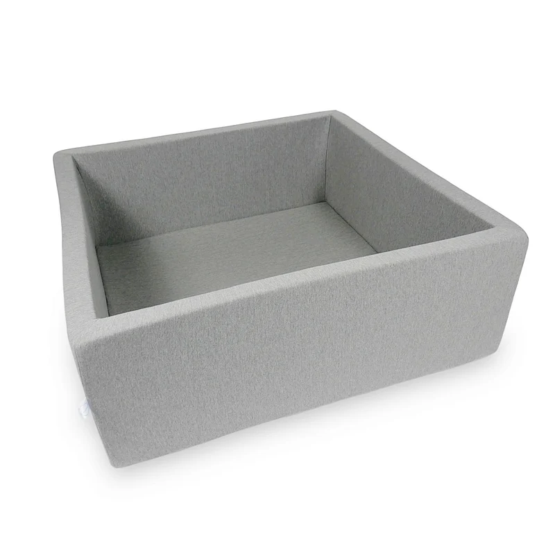 Piscine à balles carrée 110x110x40 cm grise sans balles
