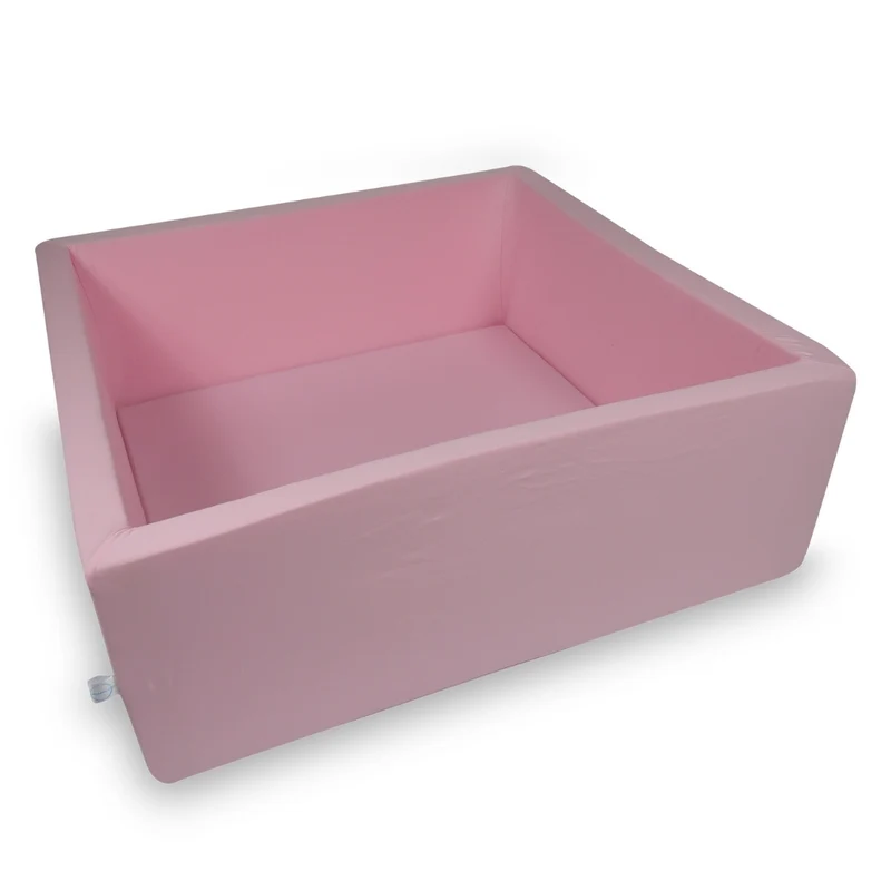 Piscine à balles carrée 110x110x40 cm rose poudré sans balles