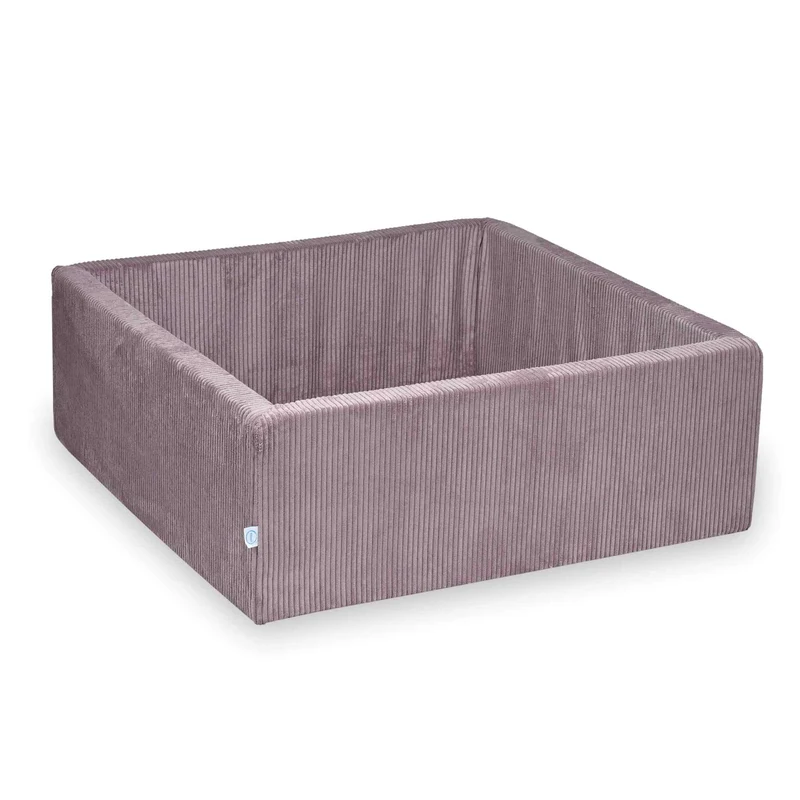 Piscine à balles carrée 110x110x40 cm velours côtelé lavende sans balles