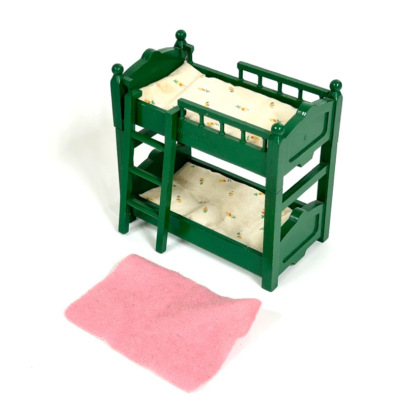 [used] Vintage Green Bunk Bed Set 1987 Sylvanian Families Calico Critters