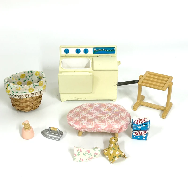 [used] Vintage Washing Machine Set 1997 KA-80 Sylvanian Families Calico Critters