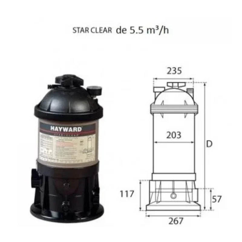 Filtre à cartouche Star Clear C250 - Hayward