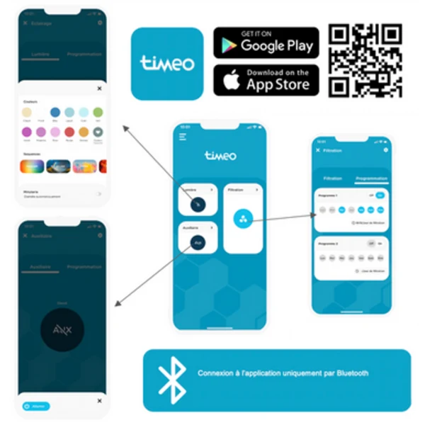 Coffret Électrique Connecté Piscine TIMEO CCEI – Pilotage Filtration et Éclairage via Smartphone