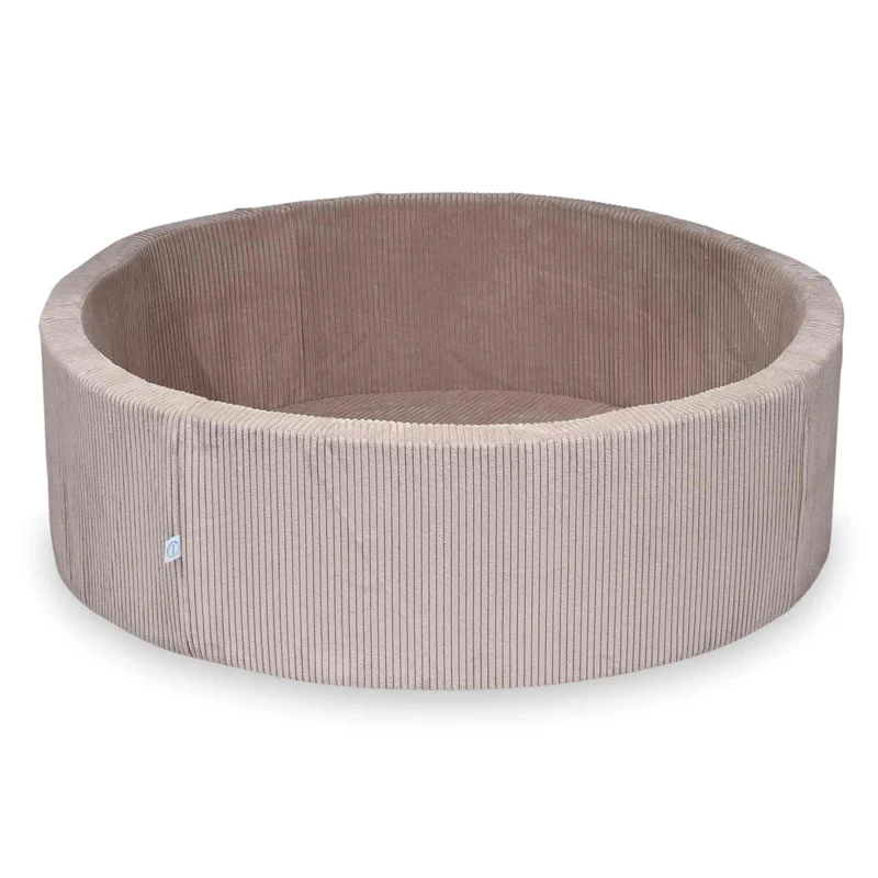 Piscine à Balles 130x40 velours côtelé rose clair sans balles