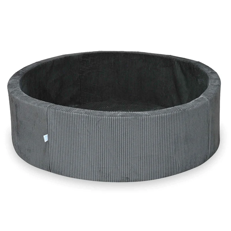 Piscine à Balles 130x40 velours côtelé graphite sans balles