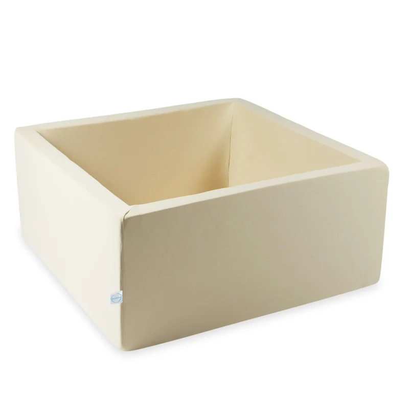 Piscine à balles carrée 90x90x40 cm beige sans balles