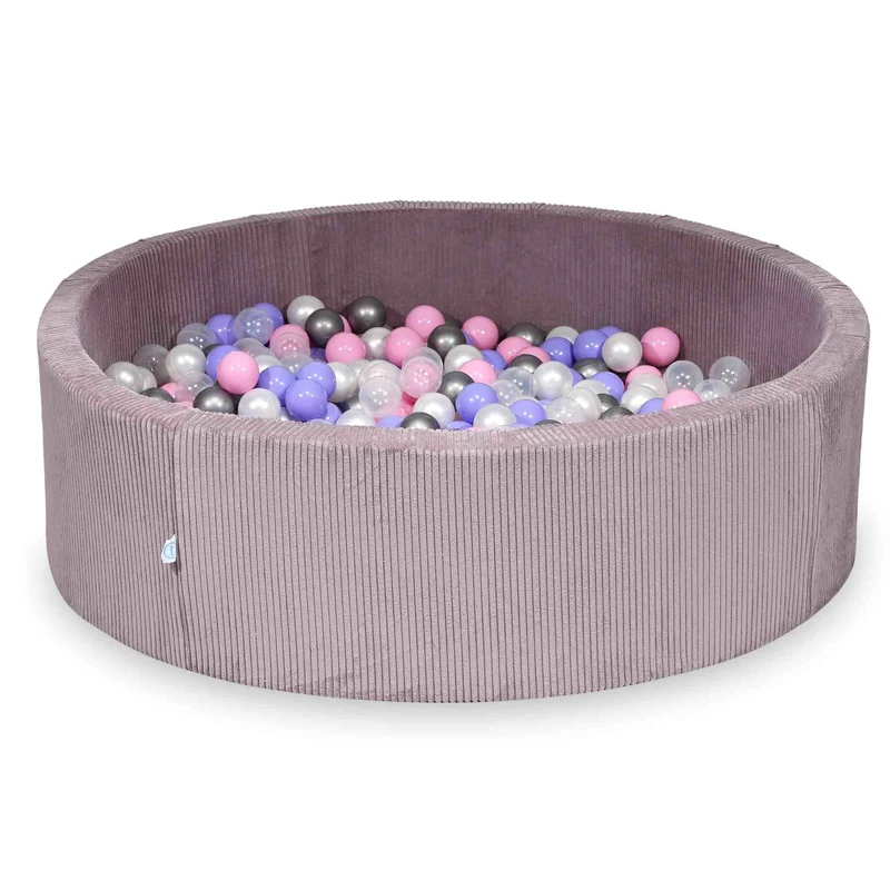 Piscine à balles en velours côtelé Lavende 130x40 cm avec 700 balles