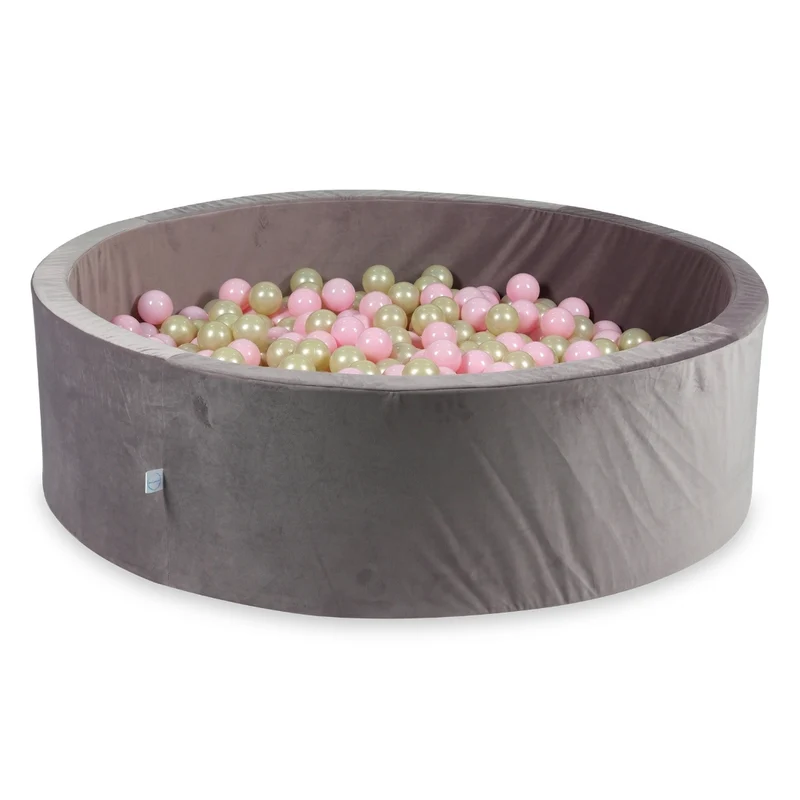 Piscine à balles en velours velvet lilac 130x40 cm avec 700 balles