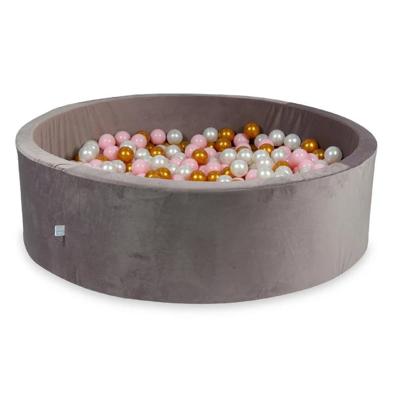 Piscine à balles en velours velvet lilac 130x40 cm avec 700 balles