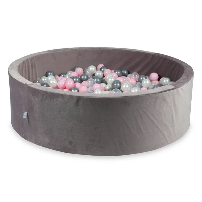 Piscine à balles en velours velvet lilac 130x40 cm avec 700 balles