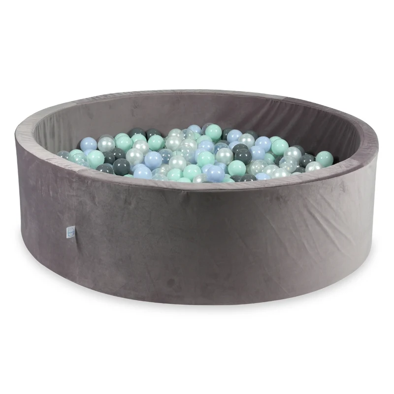 Piscine à balles en velours velvet lilac 130x40 cm avec 700 balles