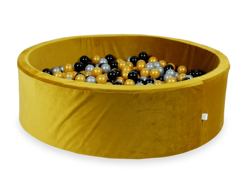 Piscine à balles en velours velvet dore 130x40 cm avec 700 balles