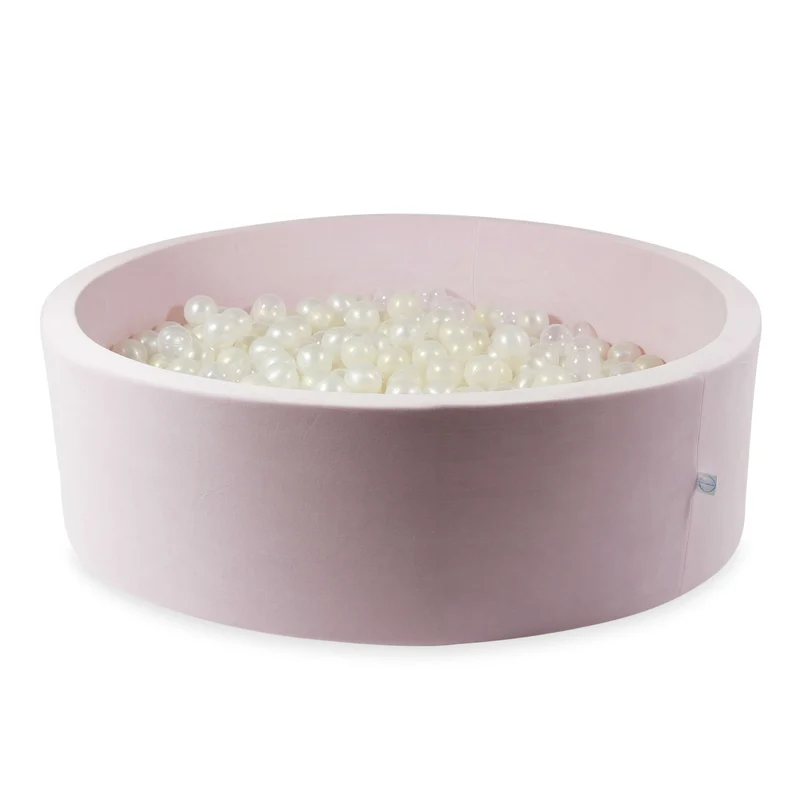 Piscine à balles en velvet soft light pink 130x40 cm avec 700 balles