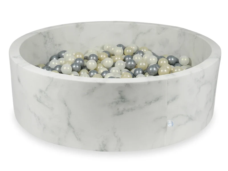 Piscine à balles en velours Marble 130x40 cm avec 700 balles