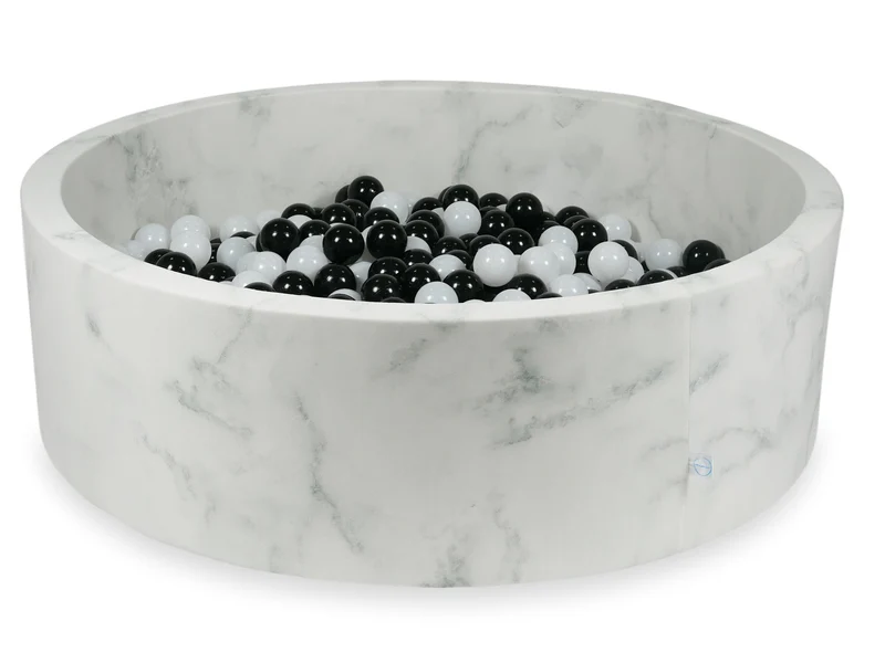 Piscine à balles en velours Marble 130x40 cm avec 700 balles