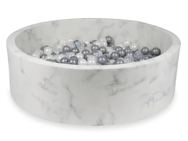 Piscine à balles en velours Marble 130x40 cm avec 700 balles