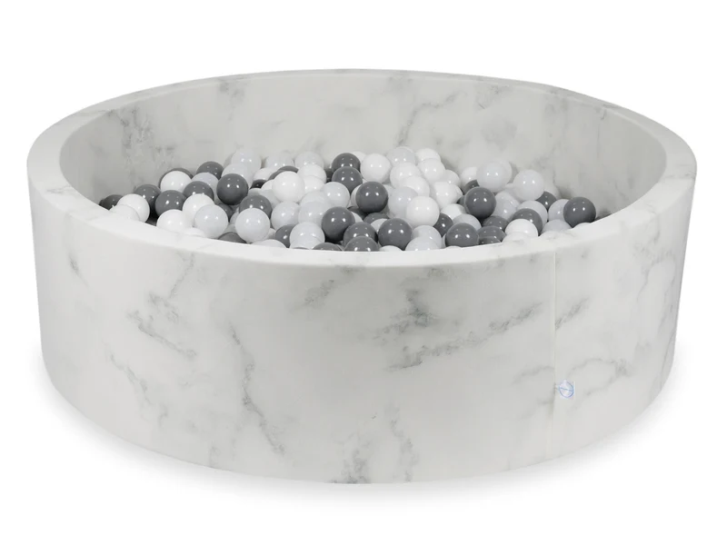 Piscine à balles en velours Marble 130x40 cm avec 700 balles