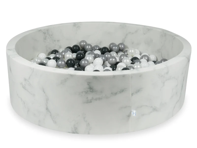 Piscine à balles en velours Marble 130x40 cm avec 700 balles