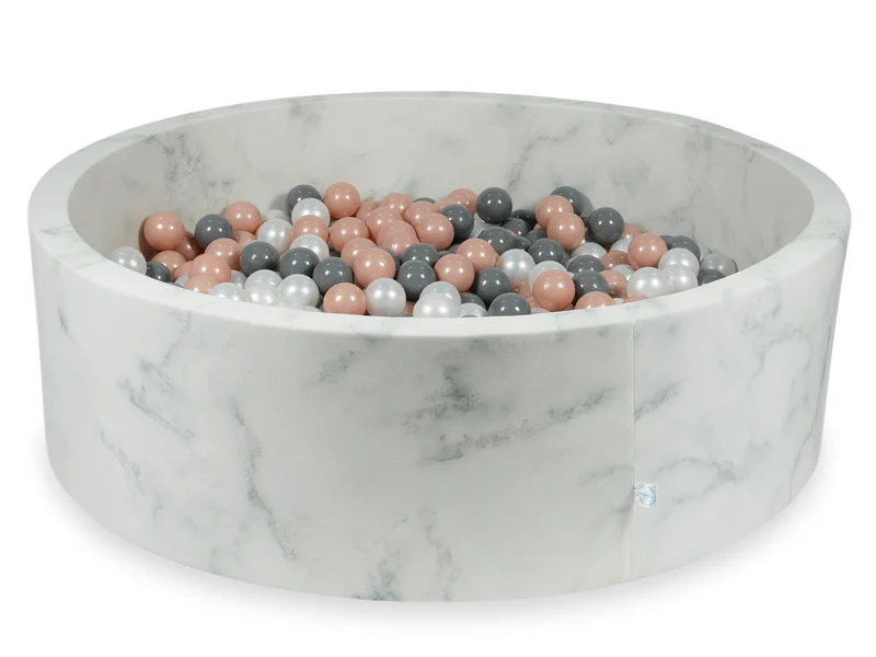 Piscine à balles en velours Marble 130x40 cm avec 700 balles