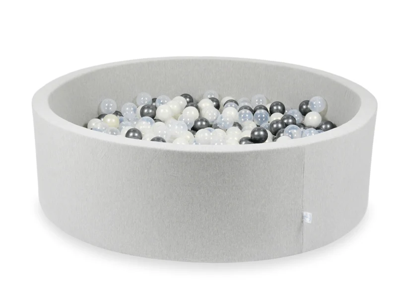 Piscine à balles en gris clair 130x40 cm avec 700 balles