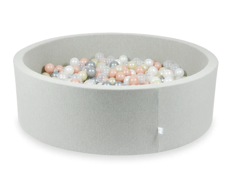 Piscine à balles en gris clair 130x40 cm avec 700 balles