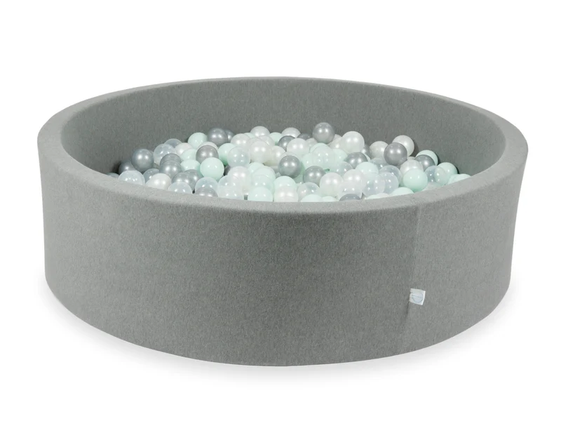 Piscine à balles en gris 130x40 cm avec 700 balles