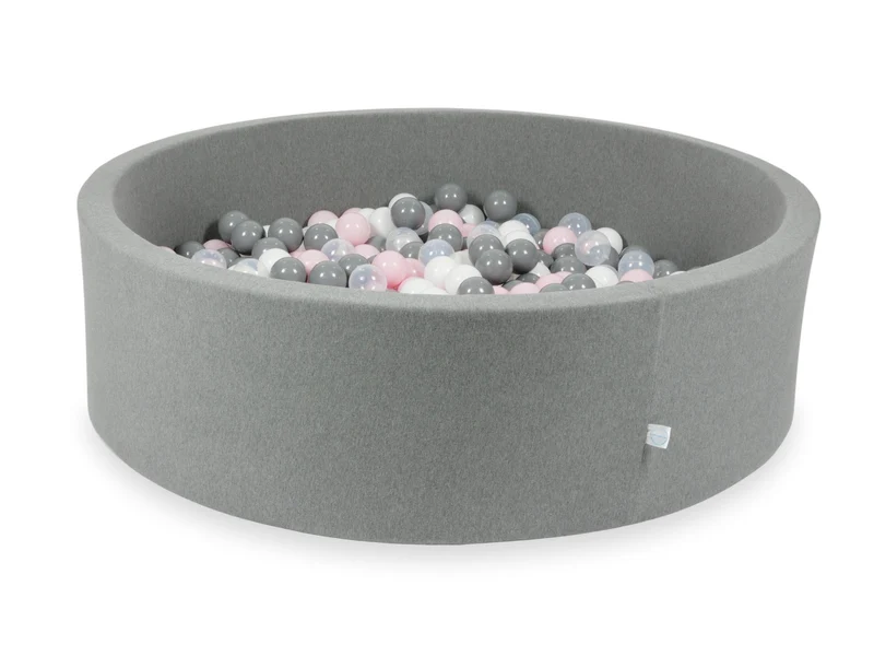 Piscine à balles en gris 130x40 cm avec 700 balles