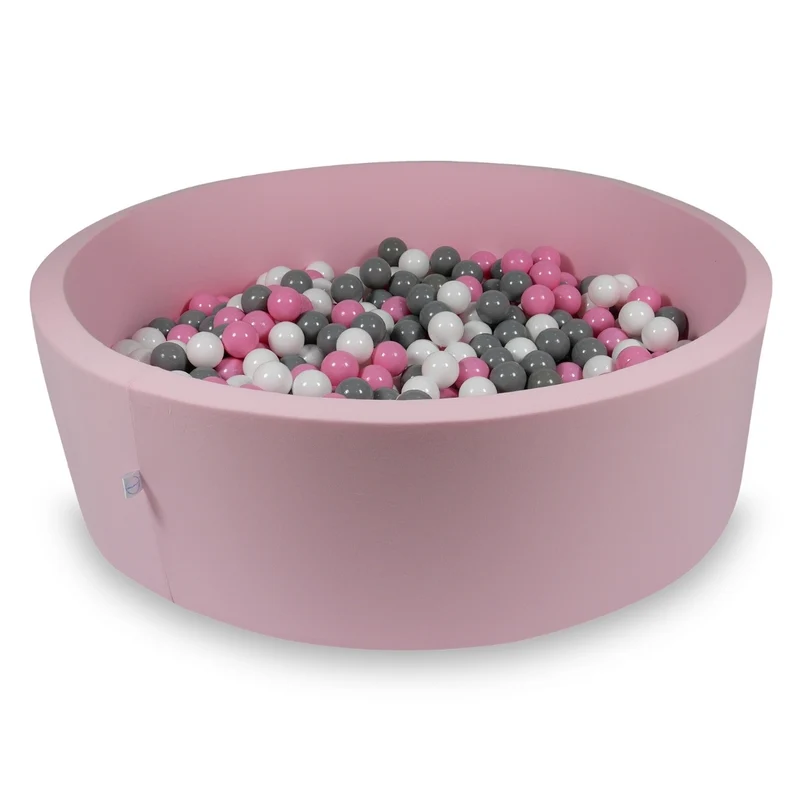 Piscine à balles en rose poudré 130x40 cm avec 700 balles
