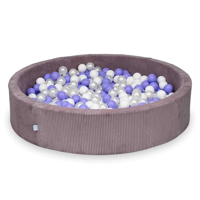 Piscine à balles en velours côtelé Lavende 130x30 cm avec 600 balles