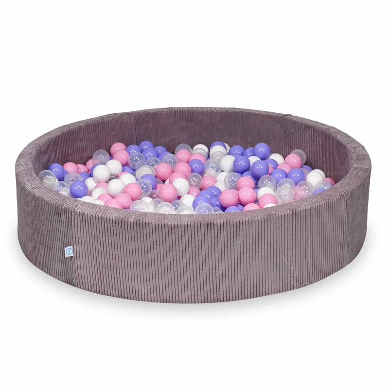 Piscine à balles en velours côtelé Lavende 130x30 cm avec 600 balles