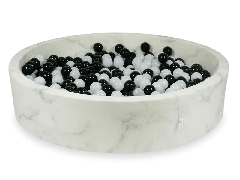 Piscine à balles en velours Marble 130x30 cm avec 600 balles