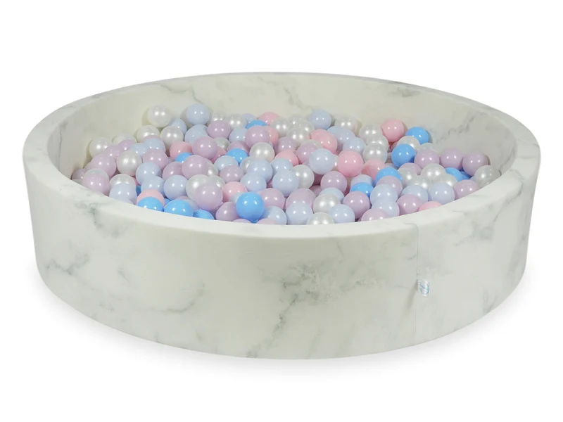 Piscine à balles en velours Marble 130x30 cm avec 600 balles