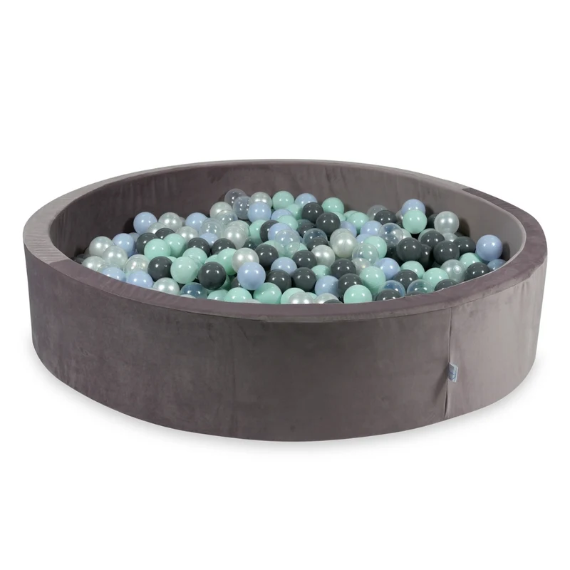 Piscine à balles en velours velvet lilac 130x30 cm avec 600 balles