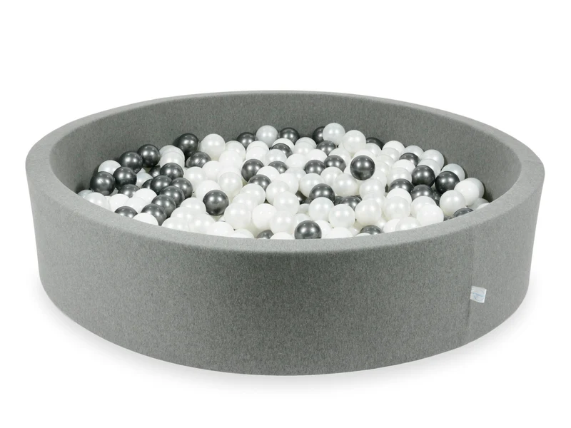 Piscine à balles en gris 130x30 cm avec 600 balles