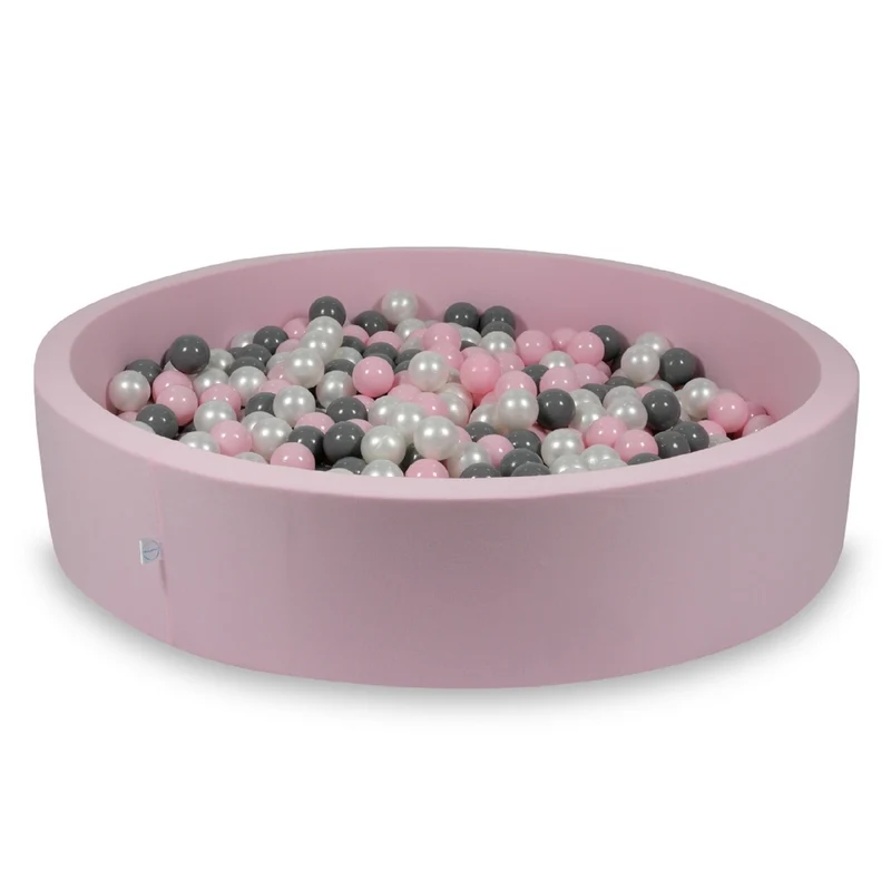 Piscine à balles en rose poudré 130x30 cm avec 600 balles