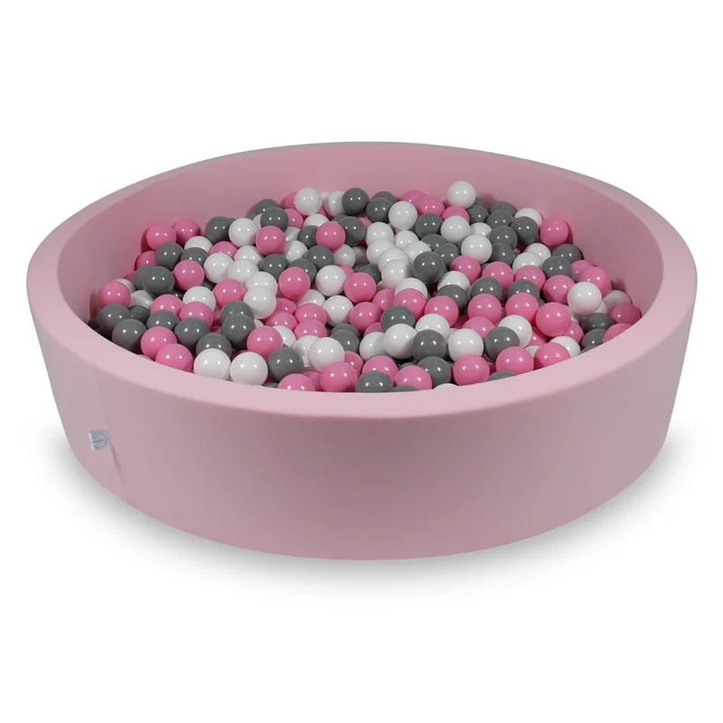 Piscine à balles en rose poudré 130x30 cm avec 600 balles