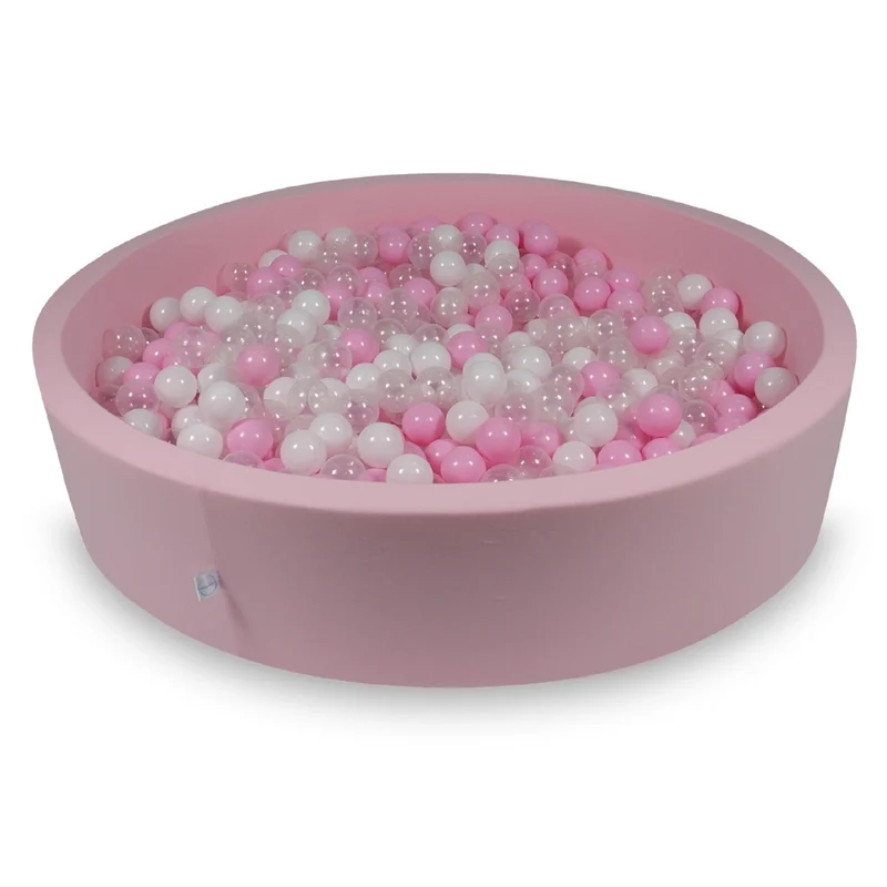 Piscine à balles en rose poudré 130x30 cm avec 600 balles