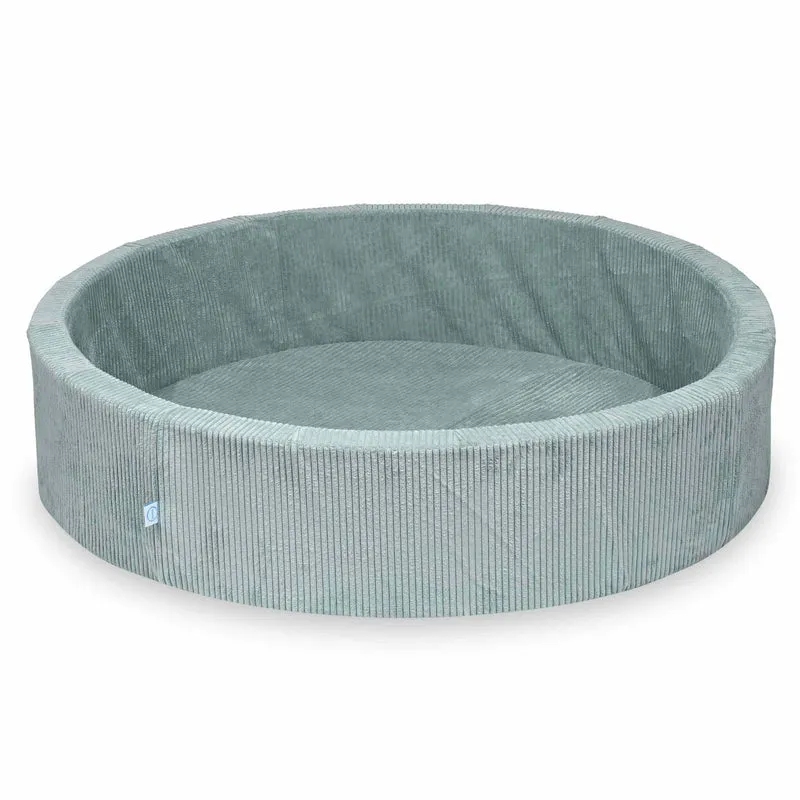 Piscine à Balles 130x30 velours côtelé menthe claire sans balles